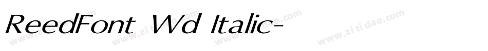 ReedFont Wd Italic字体转换